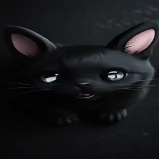 black wallpaper cute
