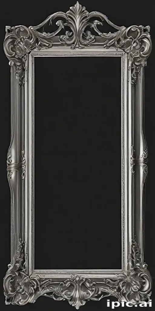 silver picture frame png
