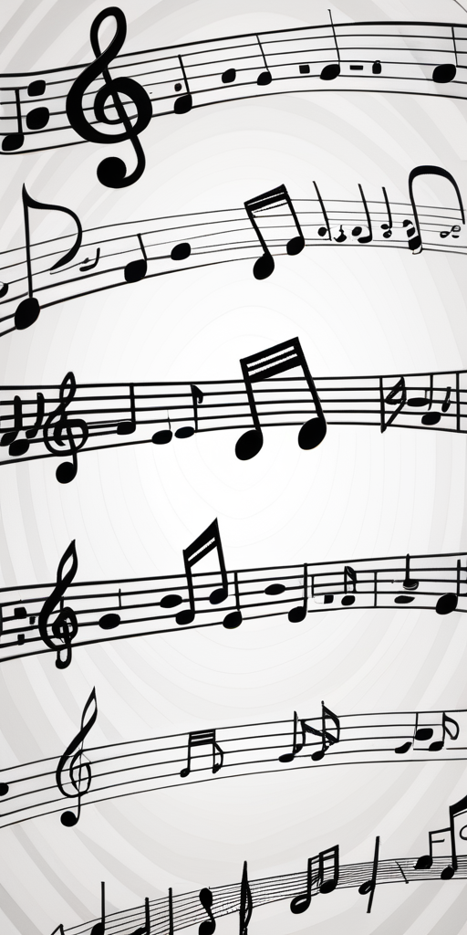 A Beautiful Arrangement of Musical Notes Flowing Across a Soft Background.