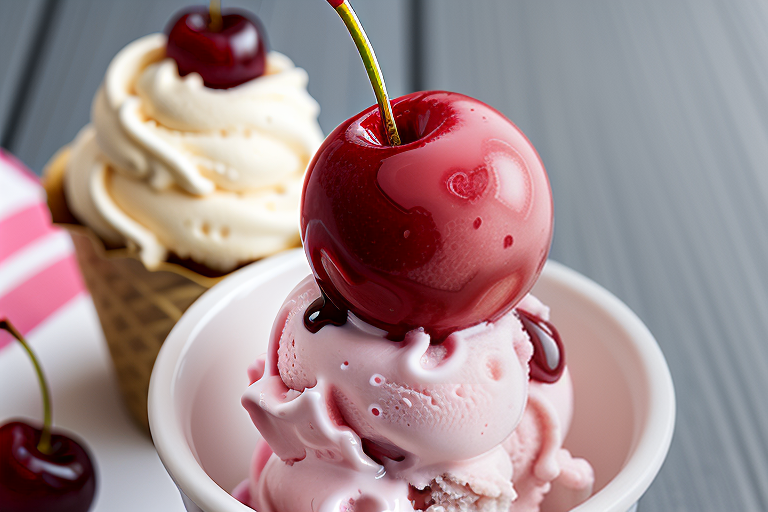 cherry on top of ice cream