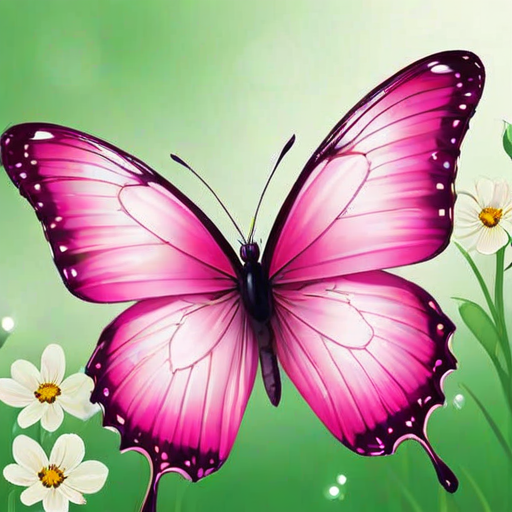 cute pink butterfly wallpaper