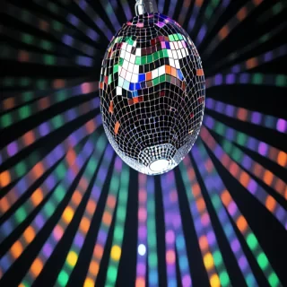 transparent disco balls