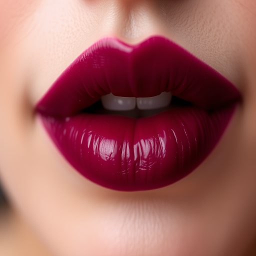 Velvety plum lips with soft-focus finish, gently blurred edges for lived-in look, romantic and sultry appearance, alluring Berry Blur Velour look
