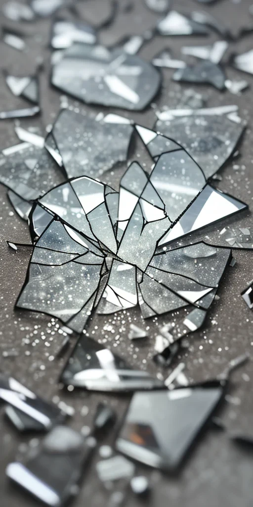 transparent shattered glass