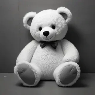 teddy bear clipart black and white