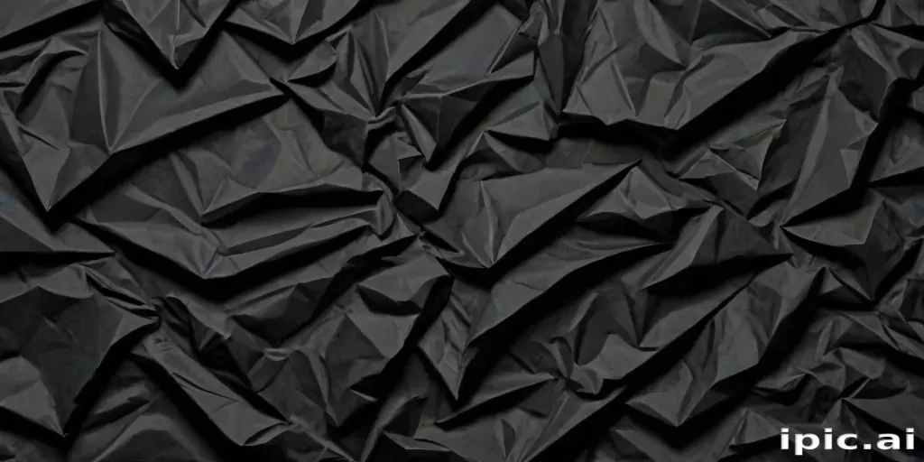 black crumpled paper