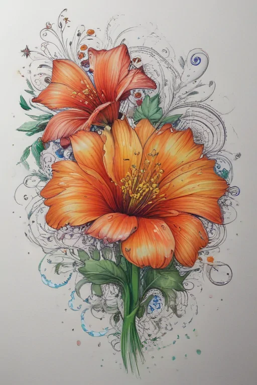 flower doodle art