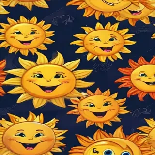 cartoon suns