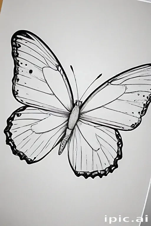 butterfly drawing outline