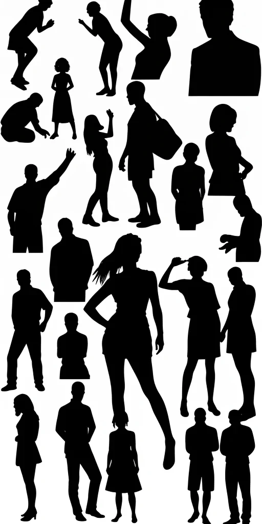people silhouette png