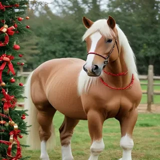 pictures of christmas horses
