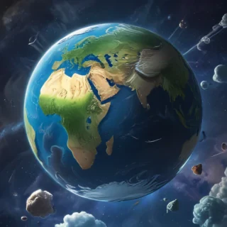 cartoon picture of the planet earth