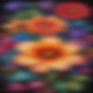 colourful flower drawing
