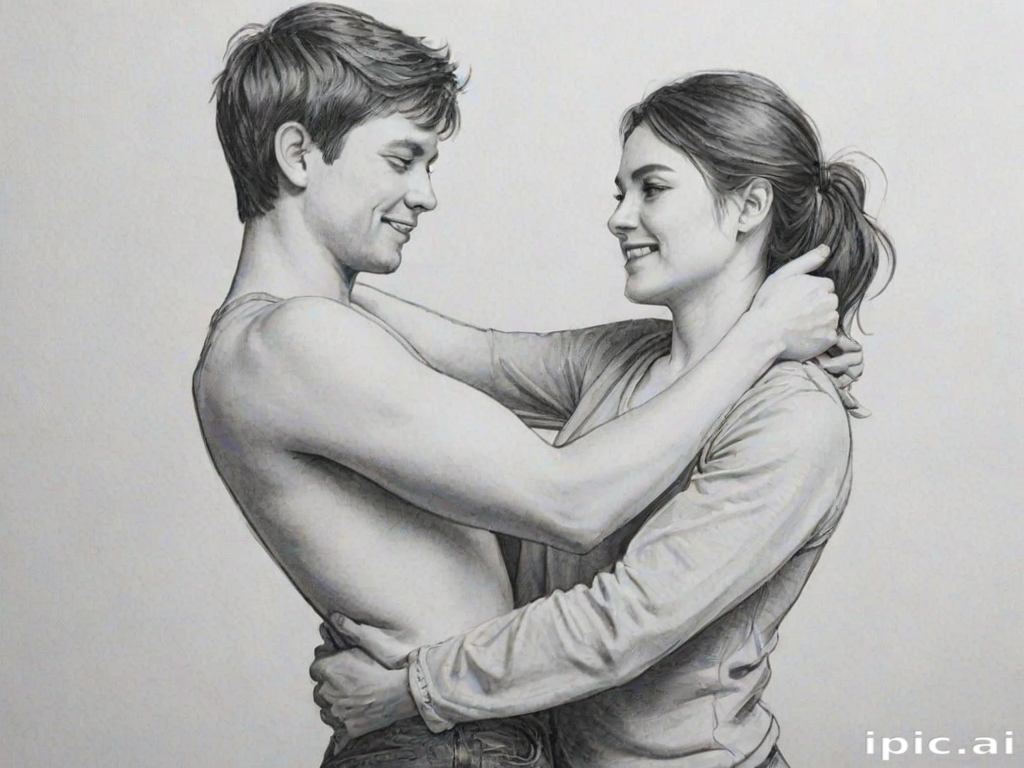 couples drawing poses