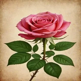 rose with background