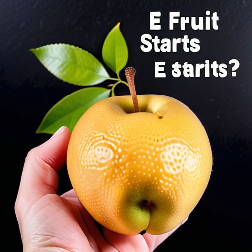 what fruit starts with e