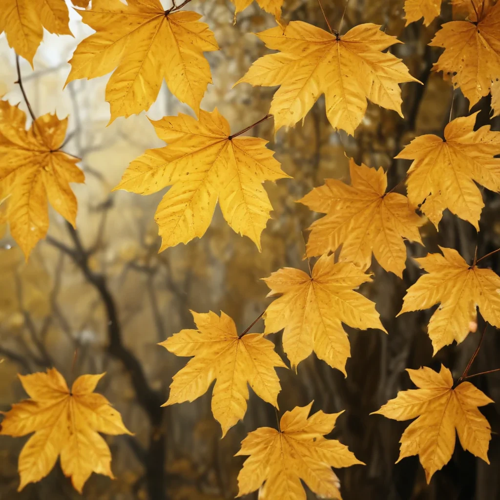 golden leaves background