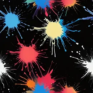 transparent paint splatter