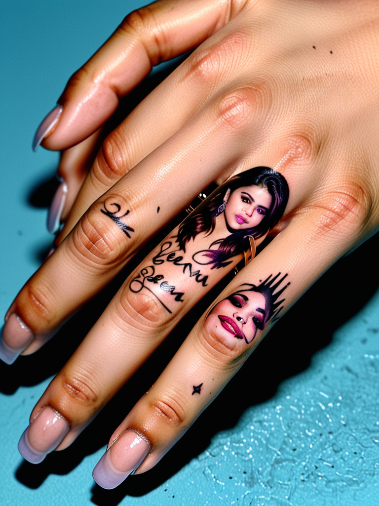 selena gomez tattoo on finger