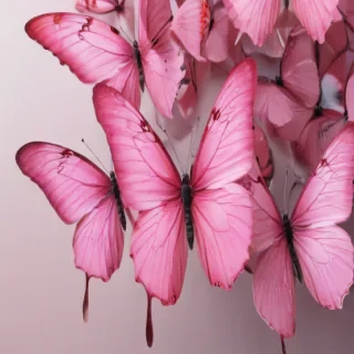 pink butterflies png