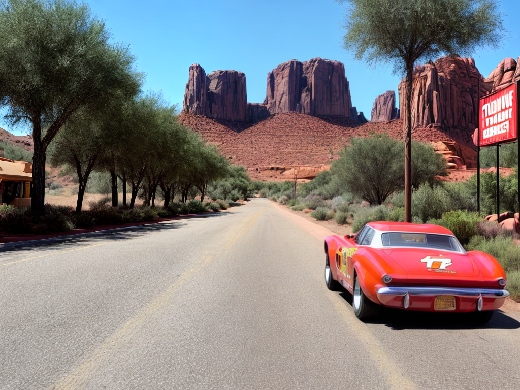 Lightning Mcqueen leaving Radiator springs behind