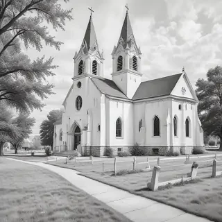 church drawing