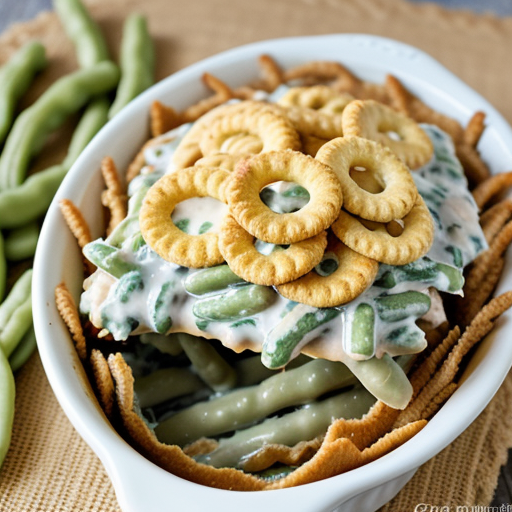 green bean casserole with ritz crackers