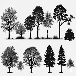 trees silhouette png