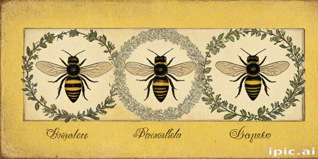free vintage bee printables