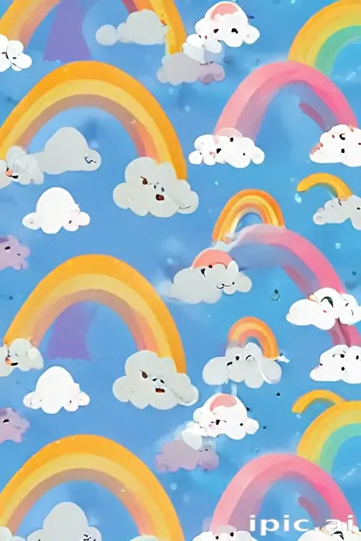 cute rainbow background