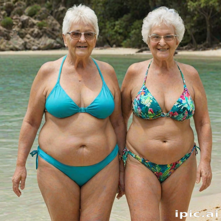 fat granny bikini