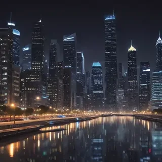 city lights background