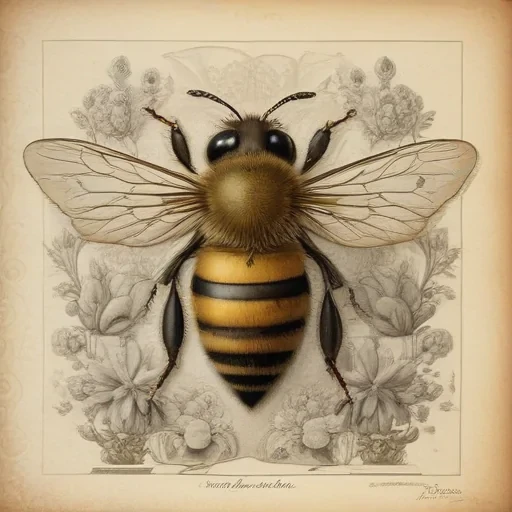 free vintage bee printables