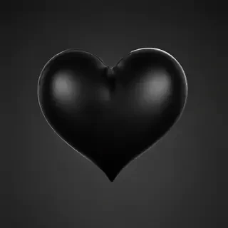 black heart transparent