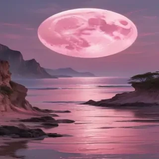 pink moon wallpaper