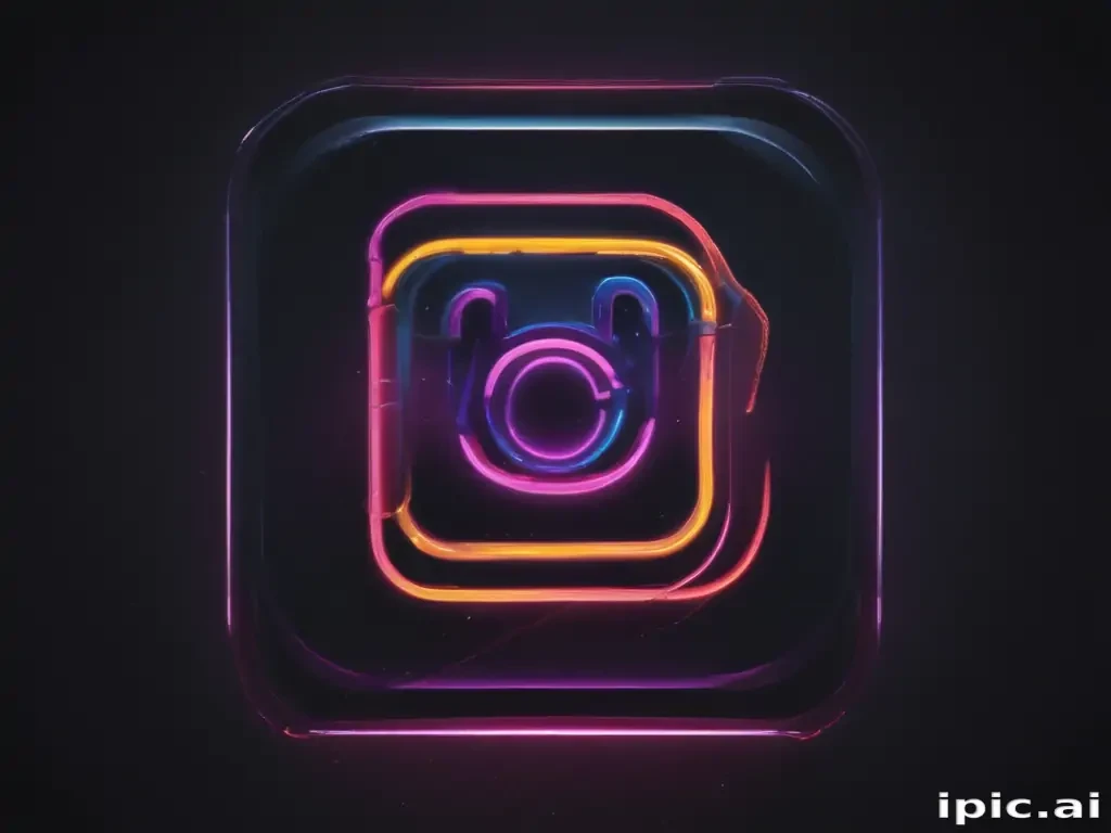neon instagram logo