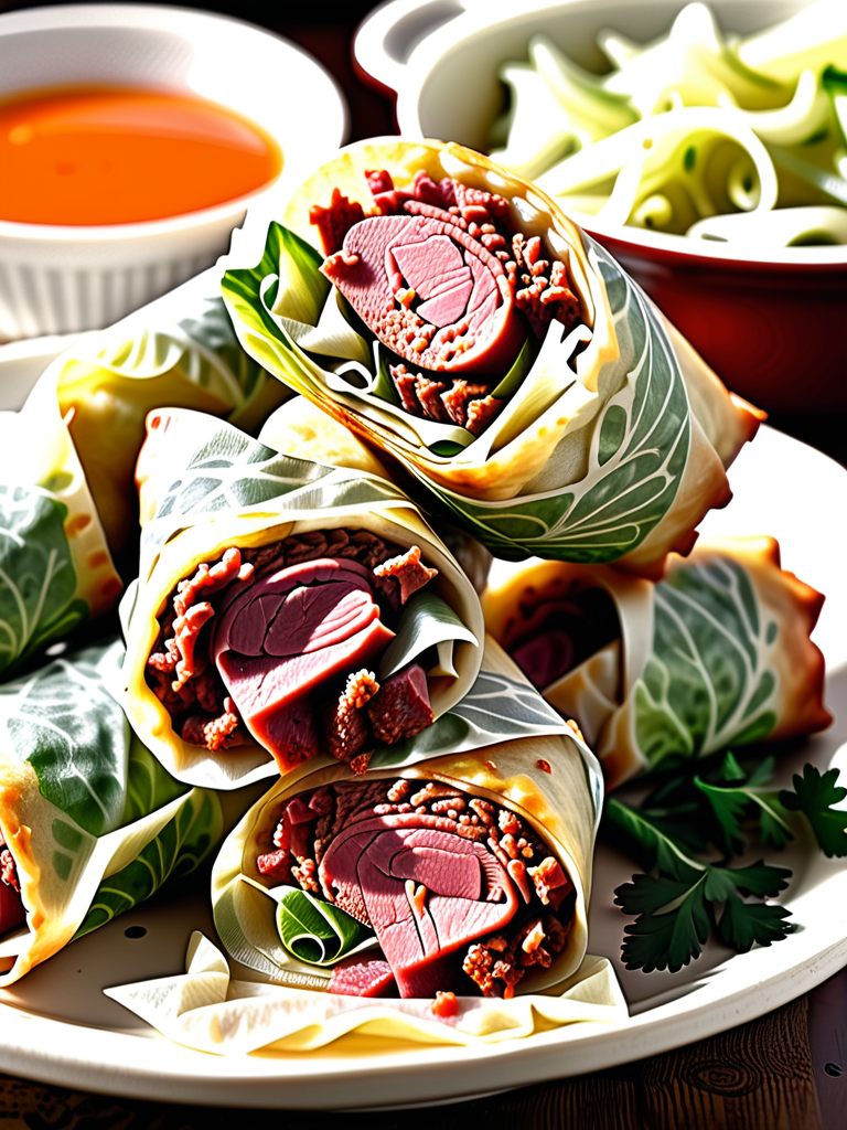 corned beef and cabbage egg rolls