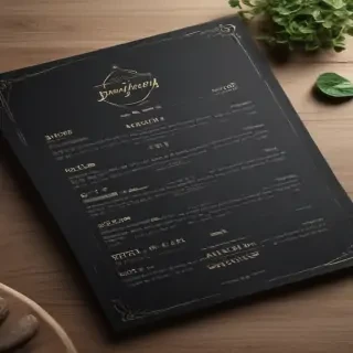 restaurant menu mockup