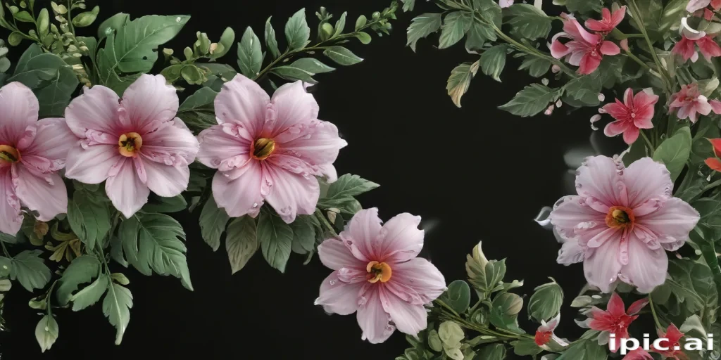 transparent floral border