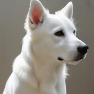 white dog