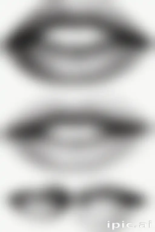 lips clipart black and white