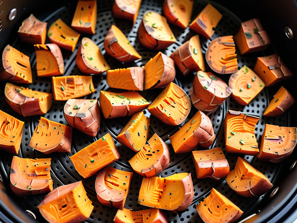 sweet potato chunks air fryer