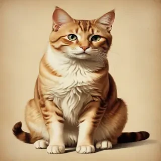 vintage cat illustration