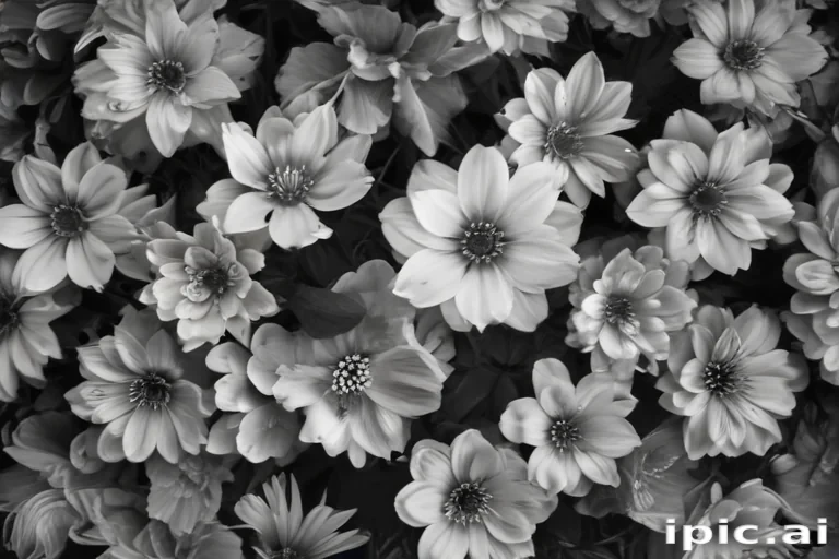 black and white flower background