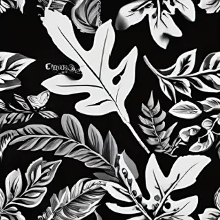 clipart of leaf black and white