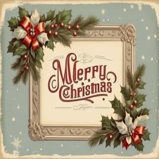 vintage merry christmas