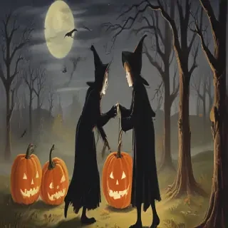public domain vintage halloween art