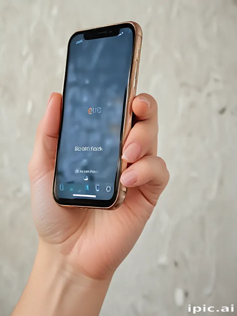 hand holding a phone