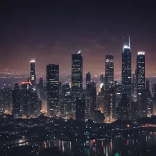 city lights background
