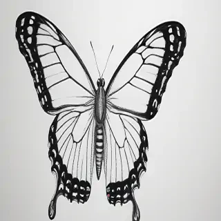 butterfly drawing outline